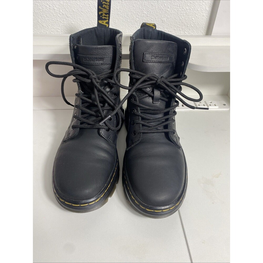 Dr. Martens Combs Leather Boots Black Mens Size 7 / Womens 8 Combat Utilitarian